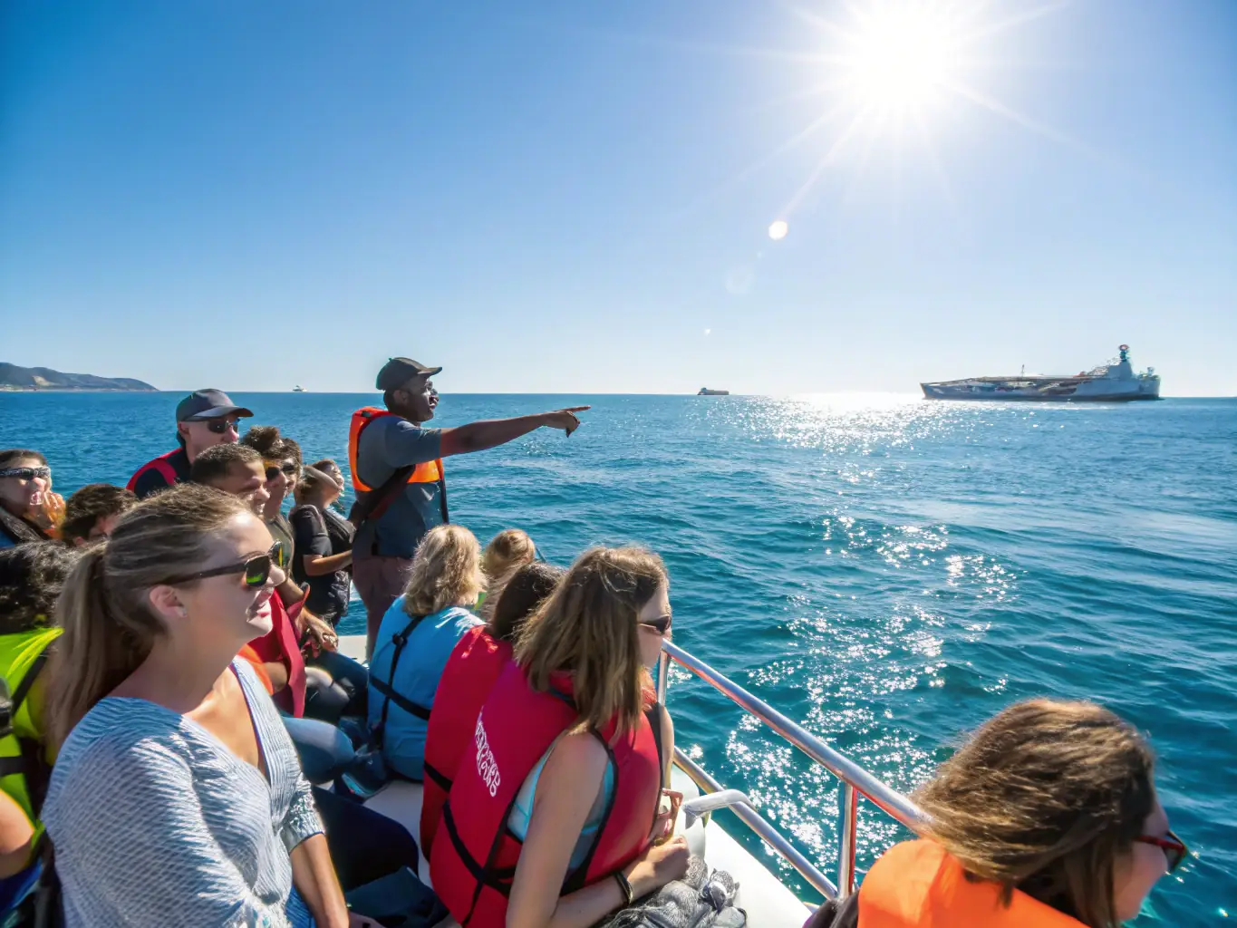 A diverse group of people enjoying a sailing event, highlighting community engagement and inclusivity.